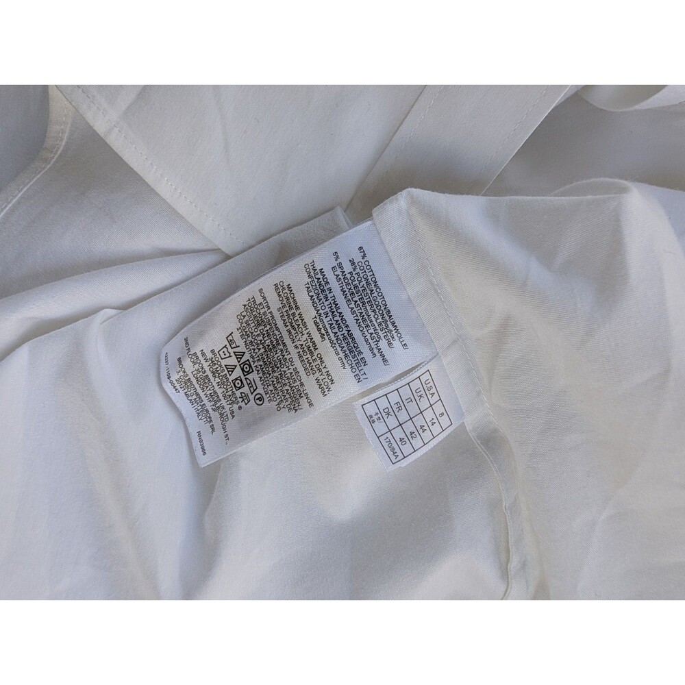 Brooks Brothers Red Fleece 100077324 Stretch Cotton Contrast Trim Shirt White 8 - Picture 5 of 7